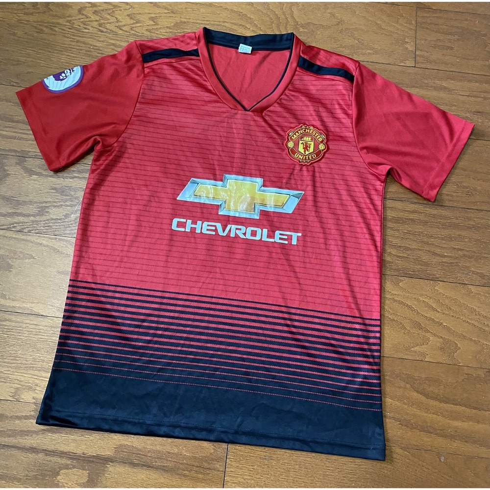 MANCHESTER UNITED JERSEY 2 Zurvita KIT RED BLACK S Small Premier‎ CHEVROLET